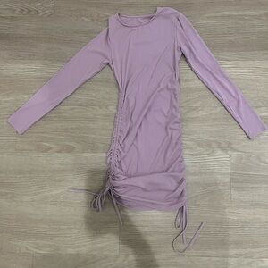 Pink/Purple Ripped Long sleeve Dress